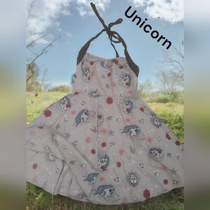 *0008 Hell Bunny Unicorn halter dress women SM